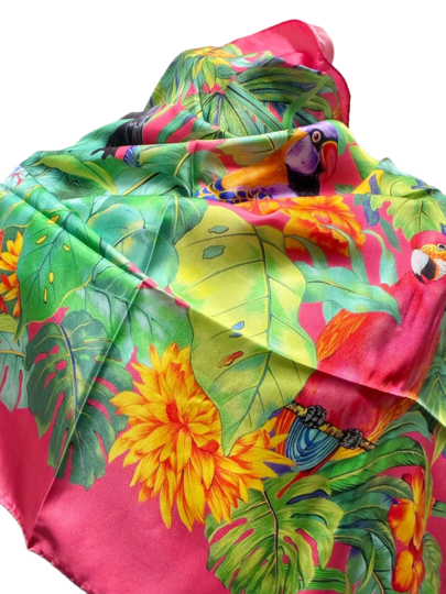 The Paradiso Tropicale Silk Scarf