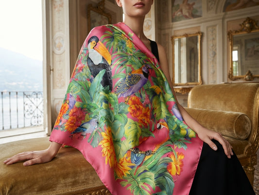 The Paradiso Tropicale Scarf (Cashmere+Silk)