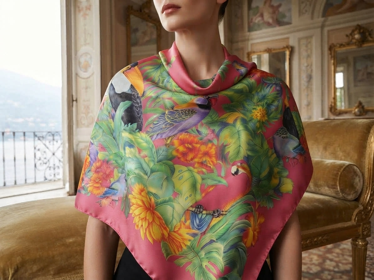 The Paradiso Tropicale Scarf (Cashmere+Silk)